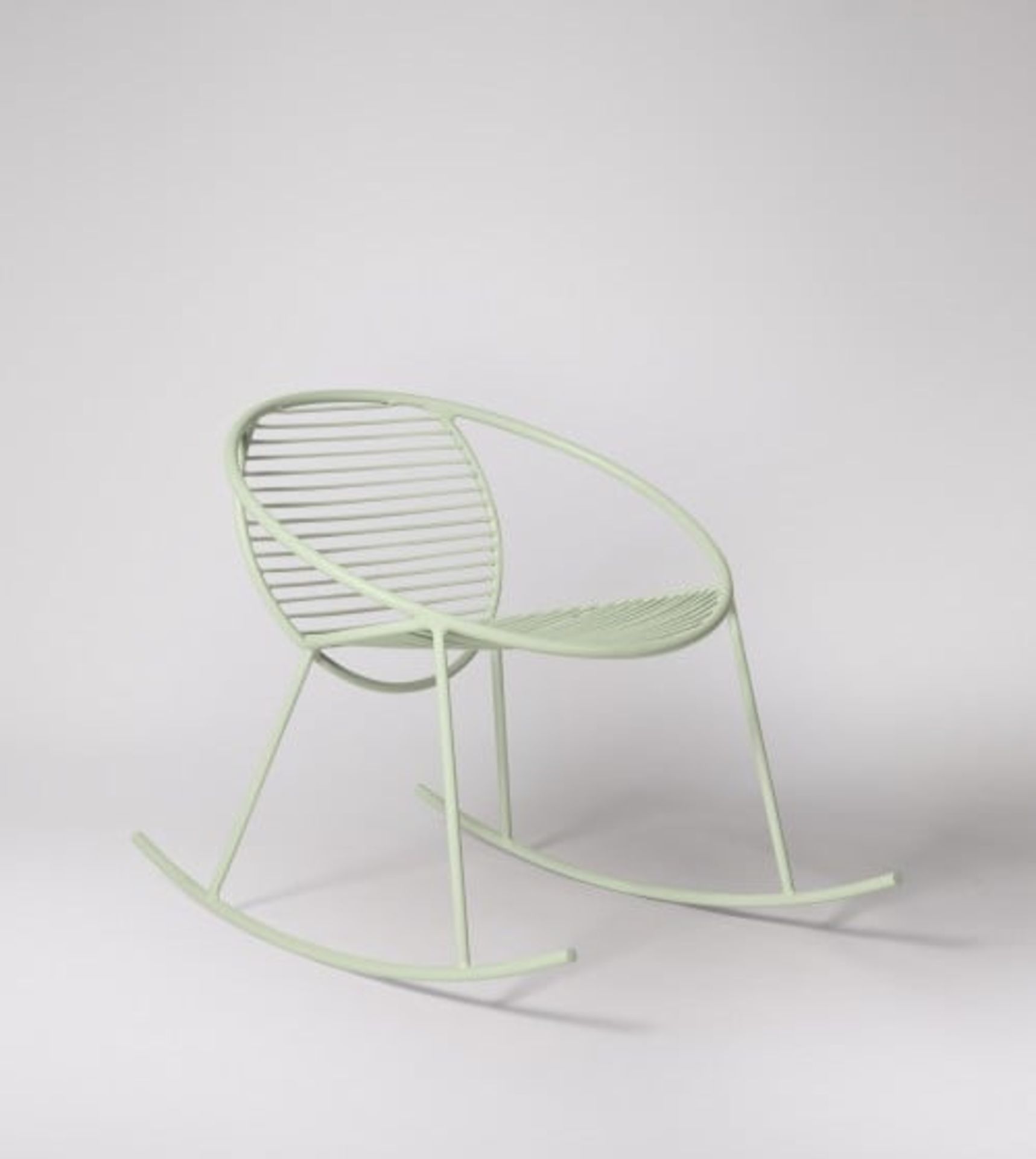 Finsbury Garden Rocking Chair, Pastel Green Steel By Swoon Editions (brand new boxed) (brand new