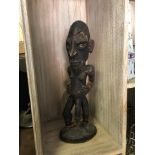 African Carving Men Fertility Statue 52cm