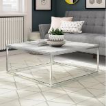 Italian Style Coffee Table Sleek Coffee Table With Chic Marble Effect Top On A Well-Crafted