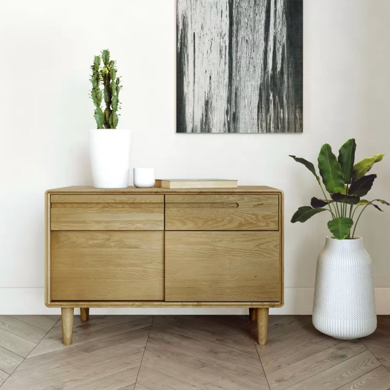 Oak 2 Drawers Combi Chest Oak Two Door Two Drawer Console Bringing Iconic, High-End Modern Design