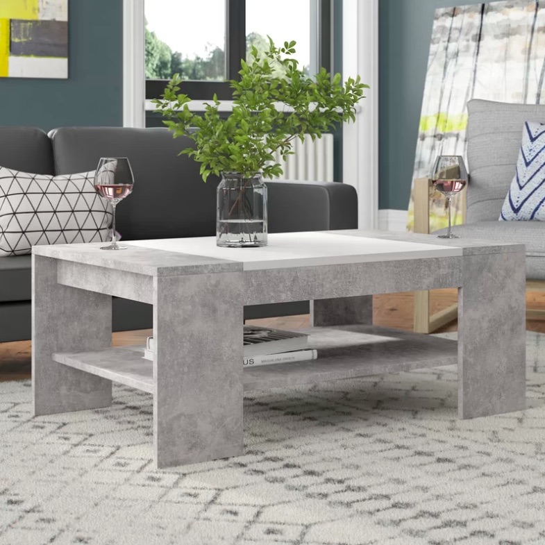 Grey & White Coffee Table Create A Streamlined Style That’s Uniquely Yours Crafted From Premium
