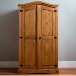 Solid Pine Wood 2 Door Wardrobe The Solid Wood 2 Door Wardrobe Is Sure To Make A Big Impression In