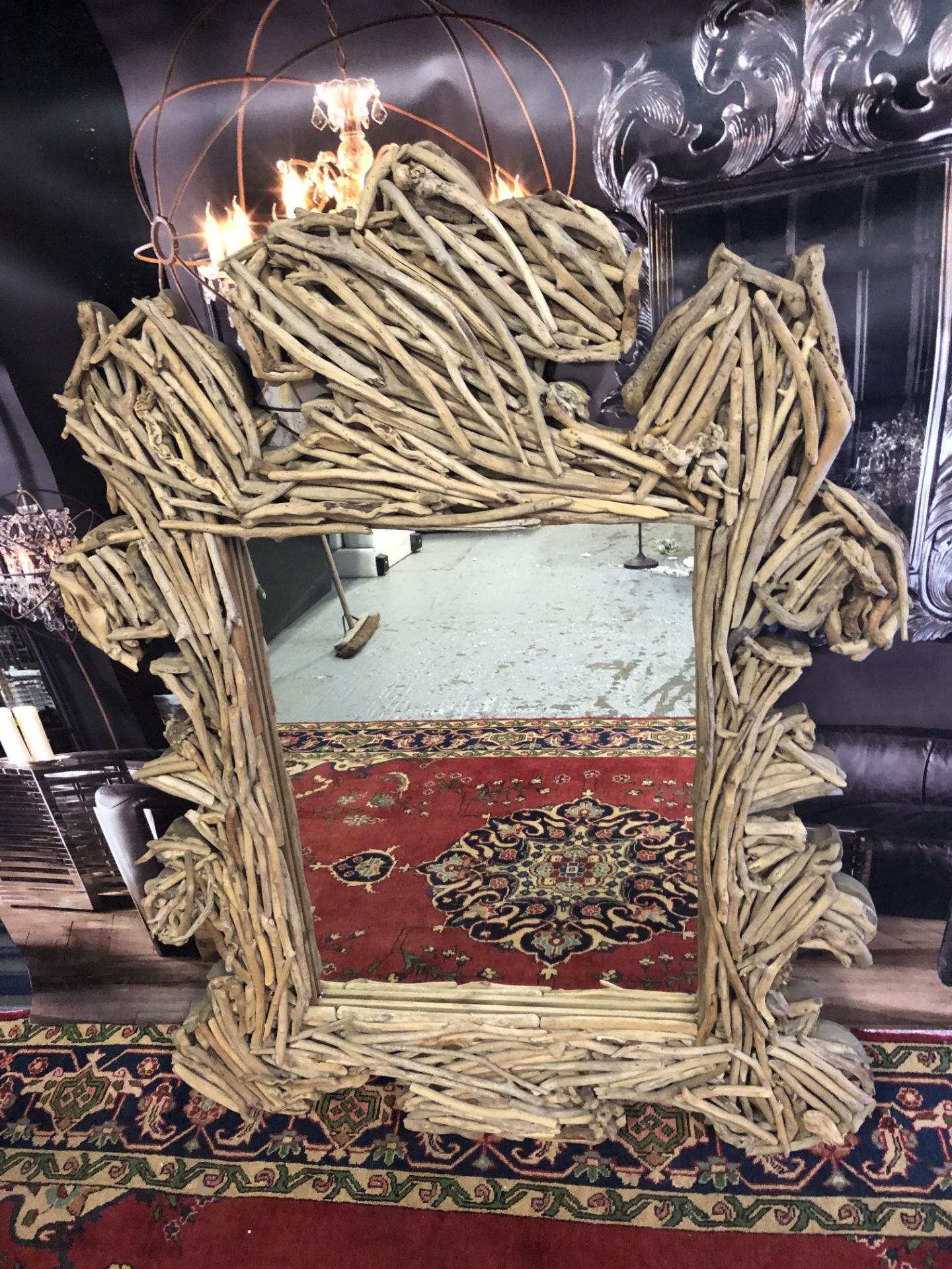 Driftwood Mirror An Exquisite Design From Bleu Nature Combining Classic Shape With The Natural - Image 2 of 2
