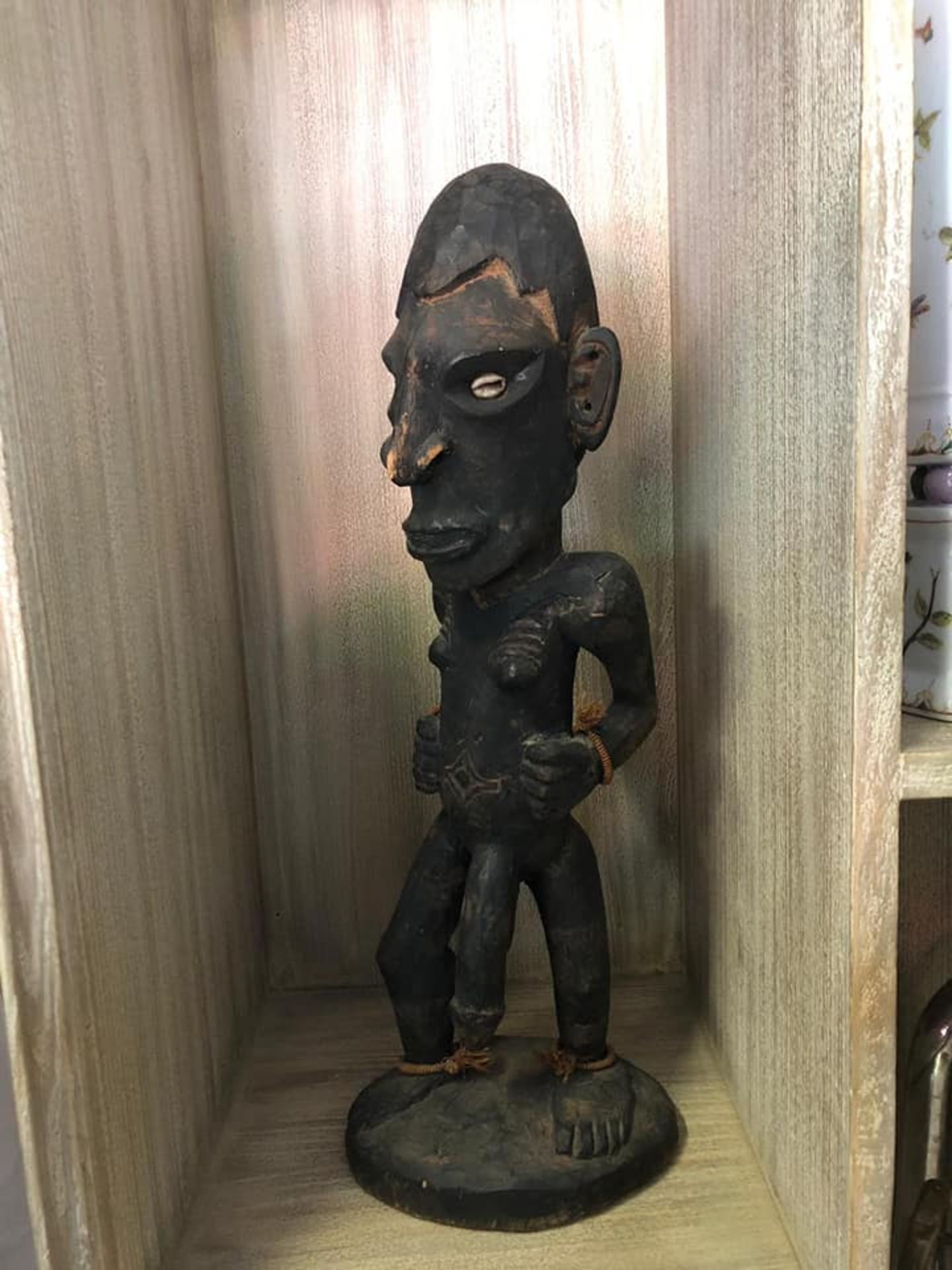 African Carving Men Fertility Statue 52cm - Image 2 of 3