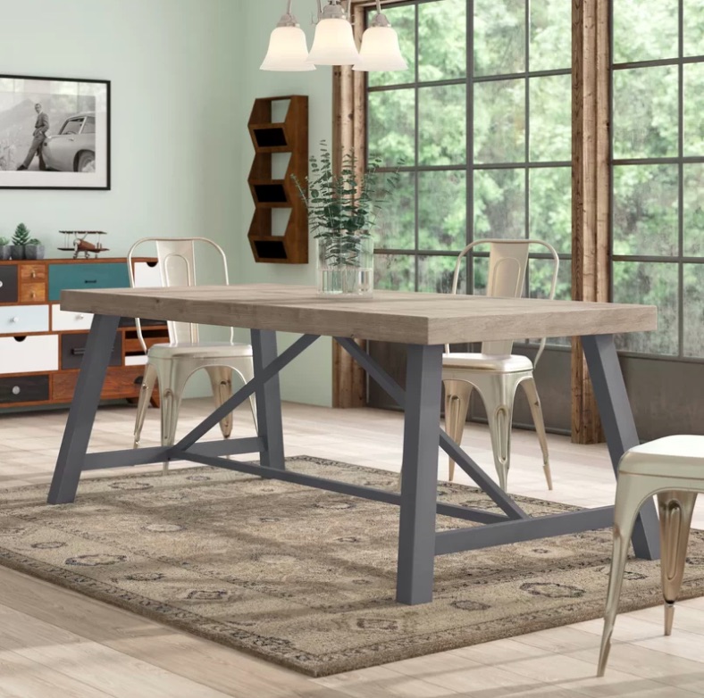 Urban Dining Table An Industrial Inspired Piece Fusing Together Organic Timbers With Brushed Metal