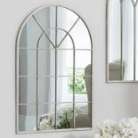 Cream Window Mirror Make a style statement with this elegant window-style mirror showcasing a