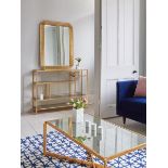 Luxor Wall Mirror The Luxor Range Combines Golden Leaf Metal Frames With Antiqued Glass Shelves