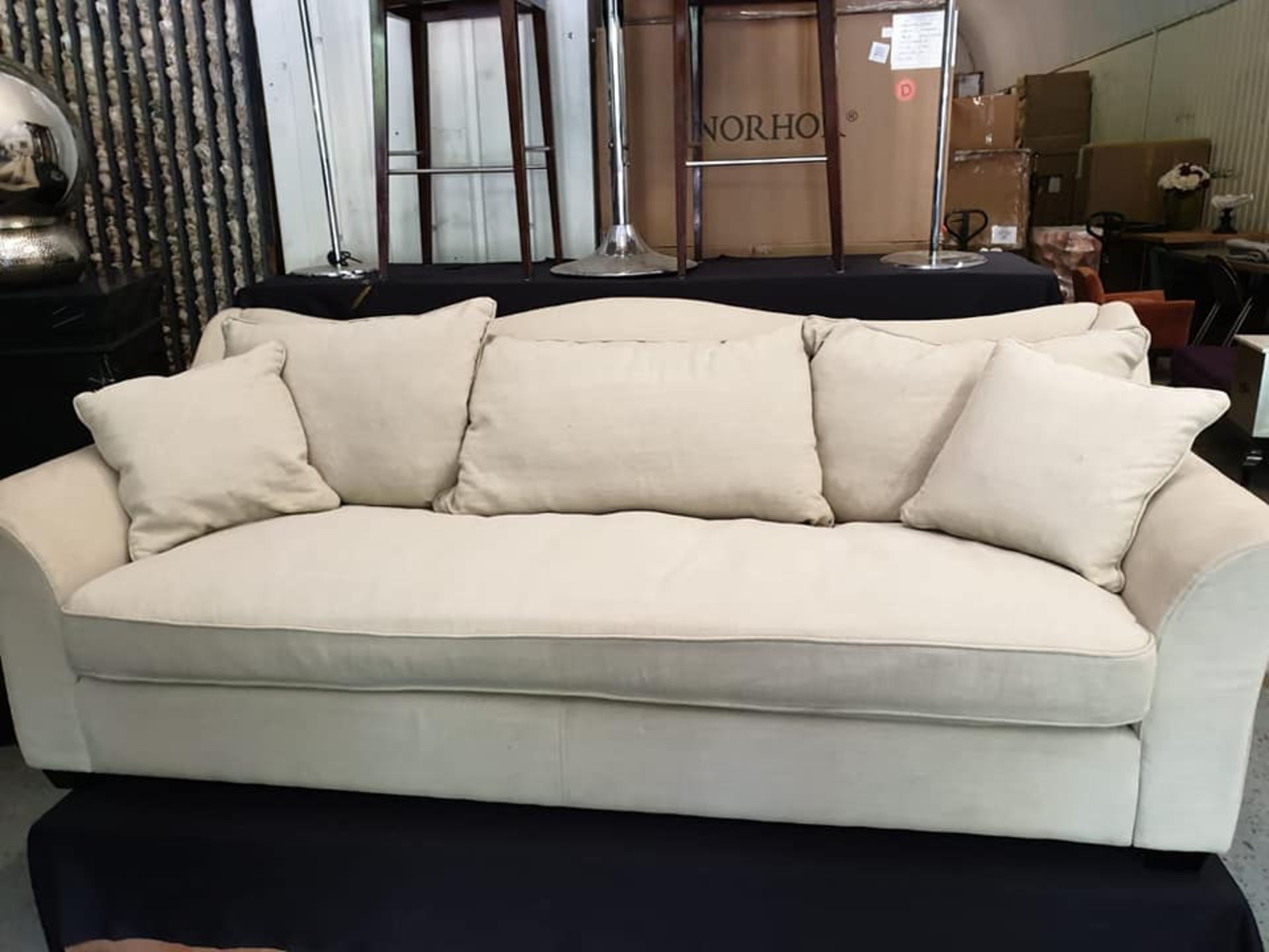 Concerto 3 Seater Upholstered Sofa Scrubbed Lime Stone A Serpentine Back Sofa With Back Loose