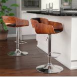 Flair Height Adjustable Swivel Bar Stool Defined By Its Mix Of Materials This Bar Stool Brings A