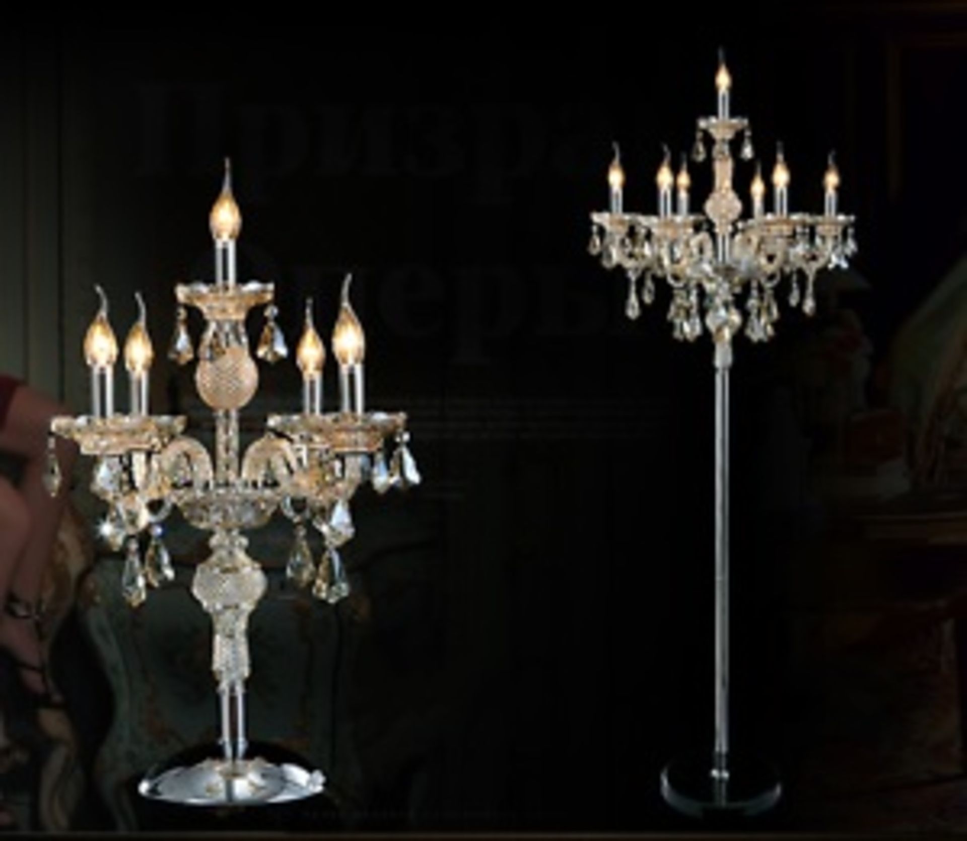Crystal Table Lamp The Crystal Lighting Collection Is Inspired By The Elaborate Designs Of Late - Image 5 of 5
