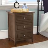 Compact 3 Drawer Nightstand This Timeless Wood Bedside Table Brings A Balanced Touch To Any Ensemble
