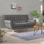 Scandii 3 Seater Sofa Scandinavian Inspired Retro Styling 3 Seater Sofa Grey Create A Simple But
