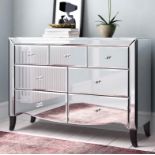 Glamour 7 Drawer Chest Bring A Touch Of Glamour To Any Home With This Product. This Art-Decor