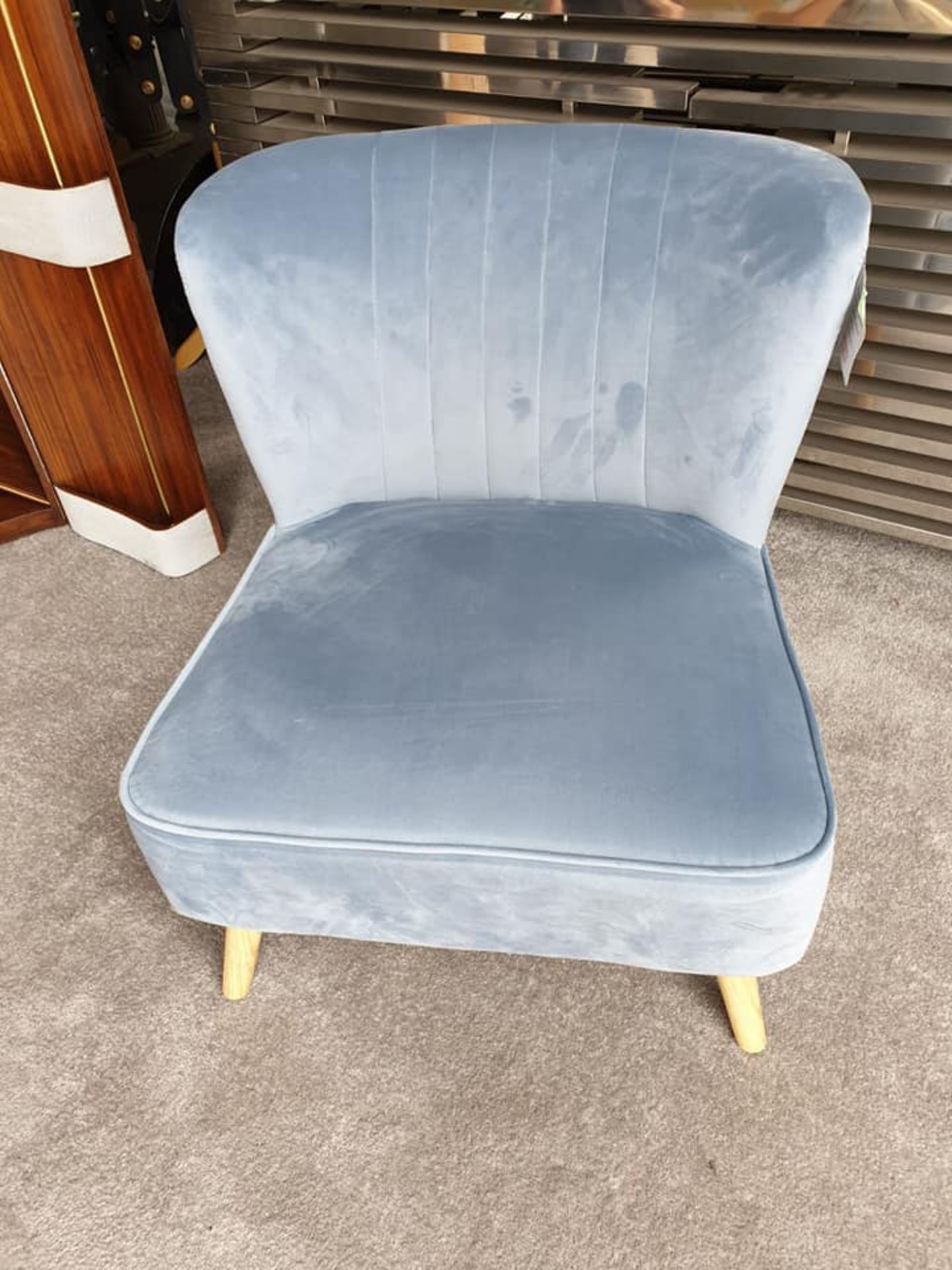 Powder Blue Cocktail Chair Cocktail Chair Updated Classics Are Perfect For Bringing High-End Style - Image 2 of 3