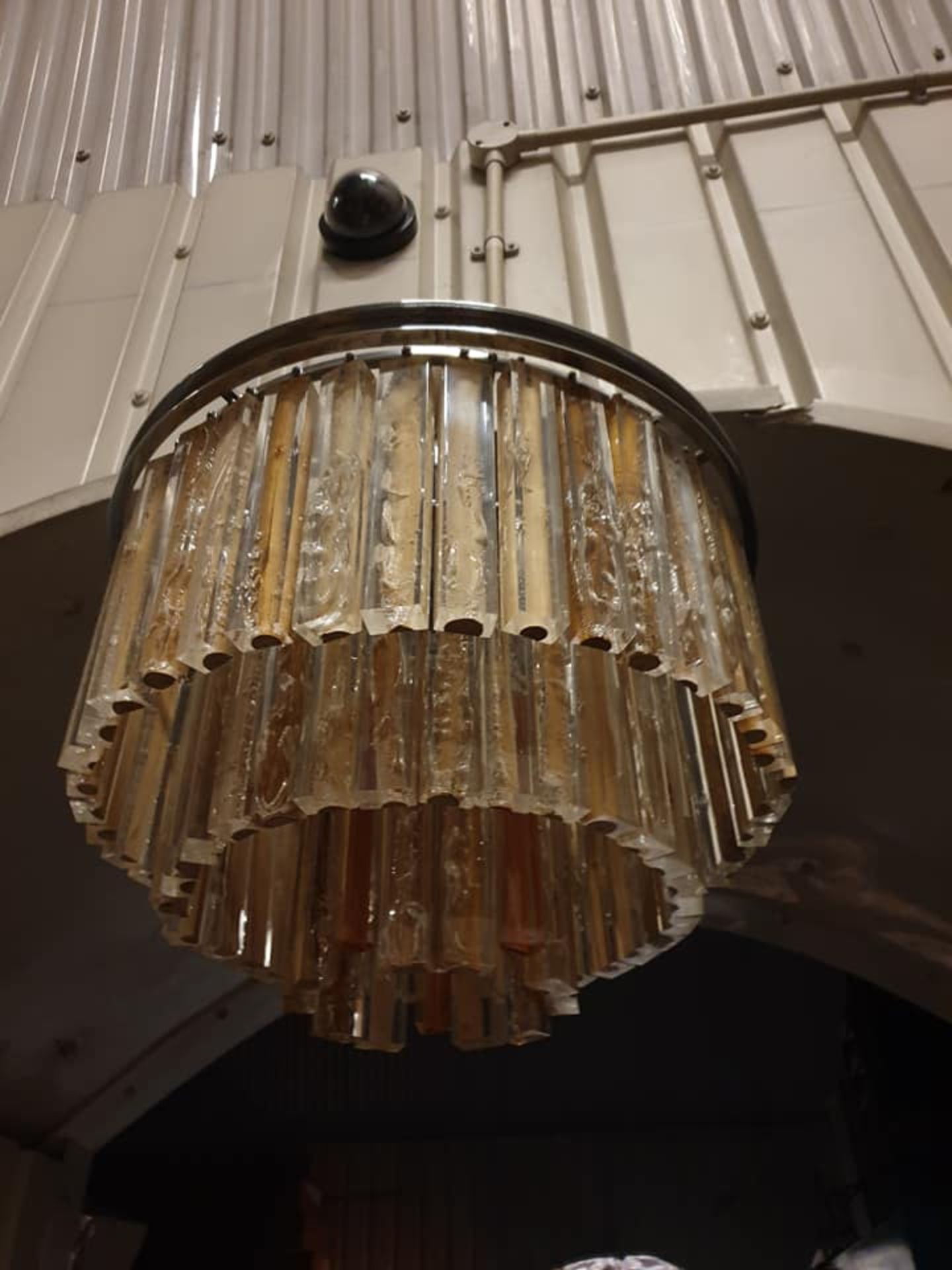 Odeon Acrylic 3 Tier Fringe Pendant A Classic Design Using Ancient Materials. The Odeon Acrylic - Image 4 of 4