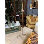 Cravt Original Rose Quartz Brass Floor Lamp Pinched Light Antique Brass With A Solid Rose Quartz