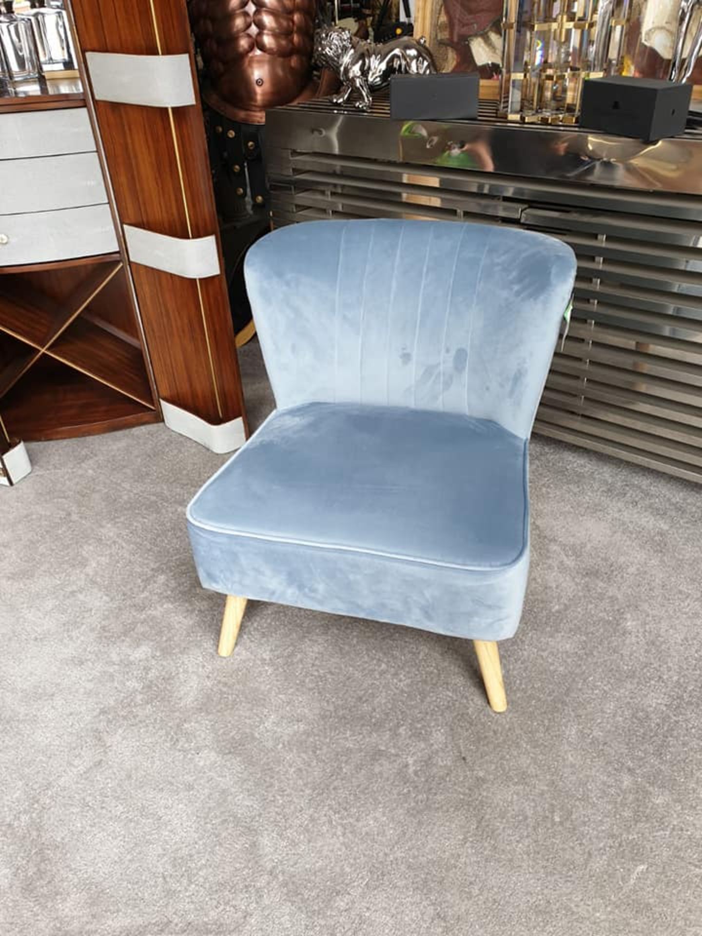 Powder Blue Cocktail Chair Cocktail Chair Updated Classics Are Perfect For Bringing High-End Style - Image 3 of 3