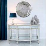 Mirror Top Console Table Taking Design Influences From Modern Venetian Architecture, The Ever-So-