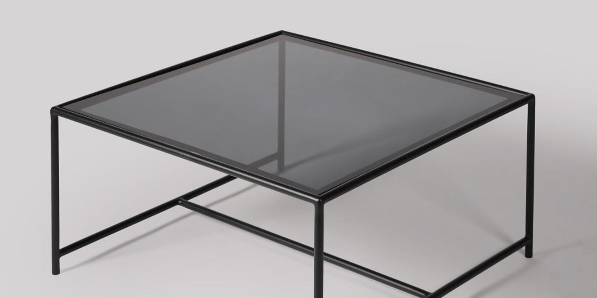 Kennington Garden Table, Black Steel & Black Glass By Swoon Editions (brand new boxed) Perfectly