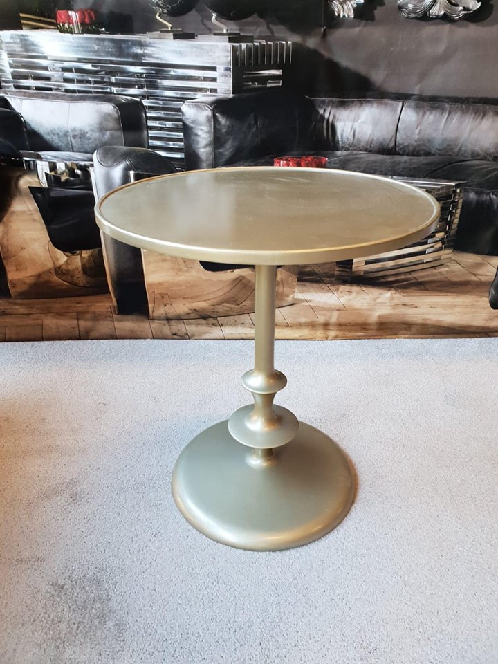 Circular Silver Leaf Table Skilled Craftsmen And Artisans Have Handcrafted The Dynamic Evolution For - Image 3 of 3