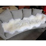 Ivory White Natural 100% Huge Sheepskin Pelt / Rug These Sheepskins Are Individual And Beautiful