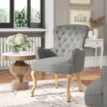 Contemporary Wingback Chair A Contemporary Take On The Classic Tufted Wingback This Sold Wood