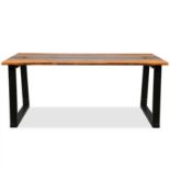 Acacia Dining Table This High-Quality Dining Table Has A Cool Industrial Style And Will Make A Great