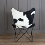 Hardoy Chair Genuine Hide A Stylish Chair Featuring A Metal Tubular Frame And A Large Sling Hung