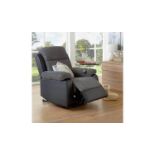 Power Recline Charcoal Upholstered Rise and Recline Chair is a stylish and comfortable addition to