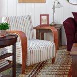 Striped Armchair Pairing Traditional Design With Rustic Pattern This Striped Armchair Is The Perfect