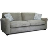 Knightsbridge Upholstered Mink 4 Seater Sofa upholstered in soft textured chenille with a fibre