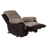 Power Recline Natural Upholstered Rise and Recline Chair is a stylish and comfortable addition to