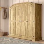 French 4 Door Wardrobe Solid Wood Wardrobe Has 4 Doors Which Open Up To Vast Space For You To