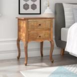 Elegant 2 Drawer Bedside Table Elegant And Functional Table Two Substantial Drawers On Easy Slide