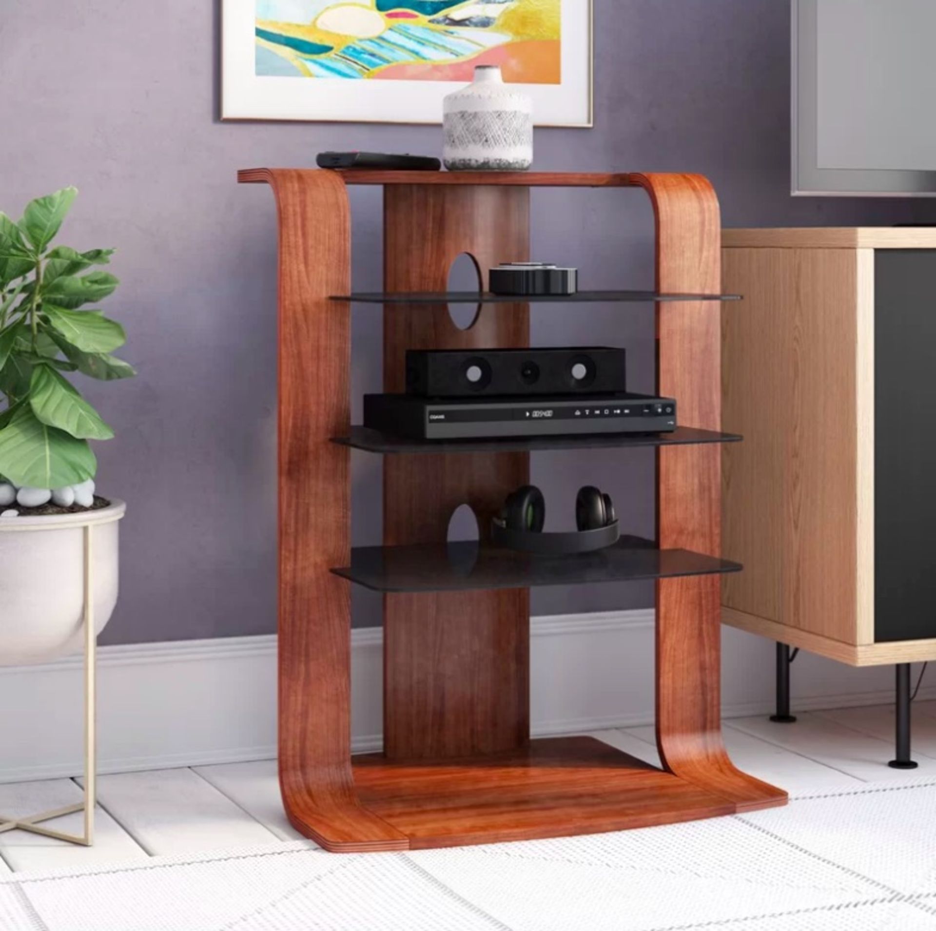 Sleek Hi-Fi Stand Sleek And Smart Innovative Design Mixing Traditional Wood With Modern Contemporary