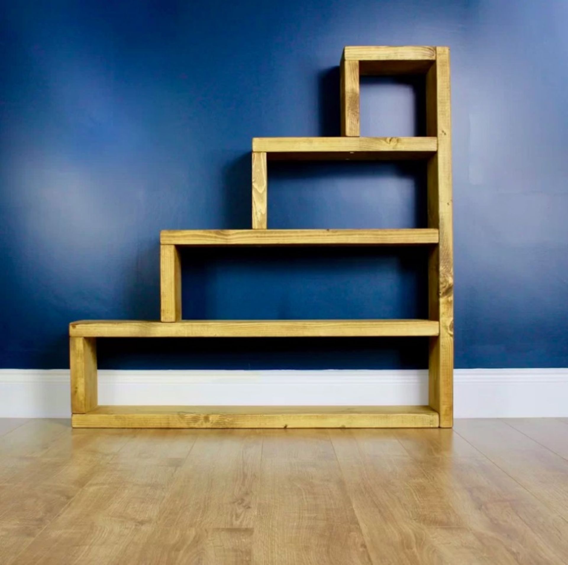 Rustic Bookcase Tired Bookcase / Display Being Handmade, Each Solid Wooden Bookcase Is Truly