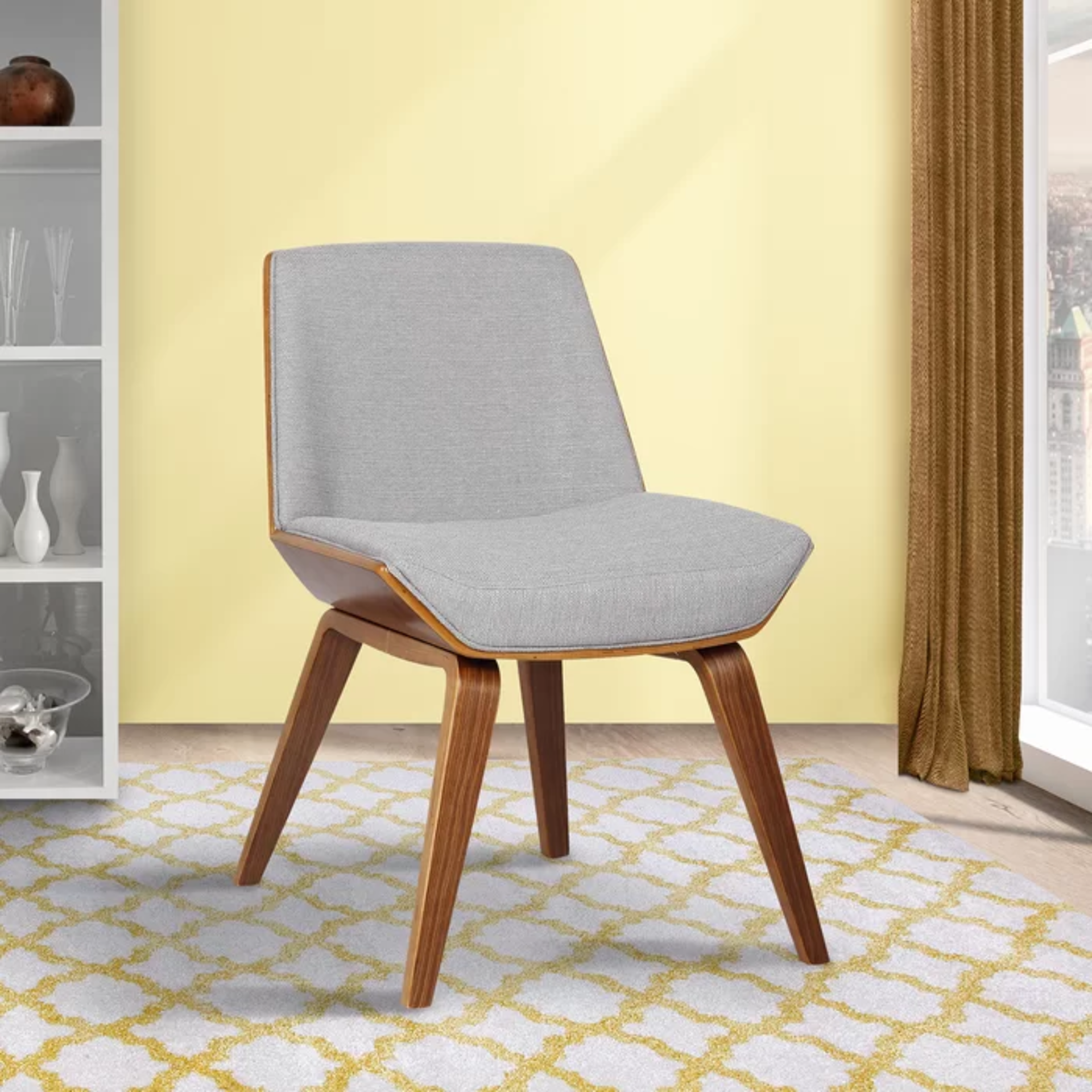 Walnut Upholstered Dining Chair Mix A Dash Of Mid-Century Modern Flair To Your Entertainment