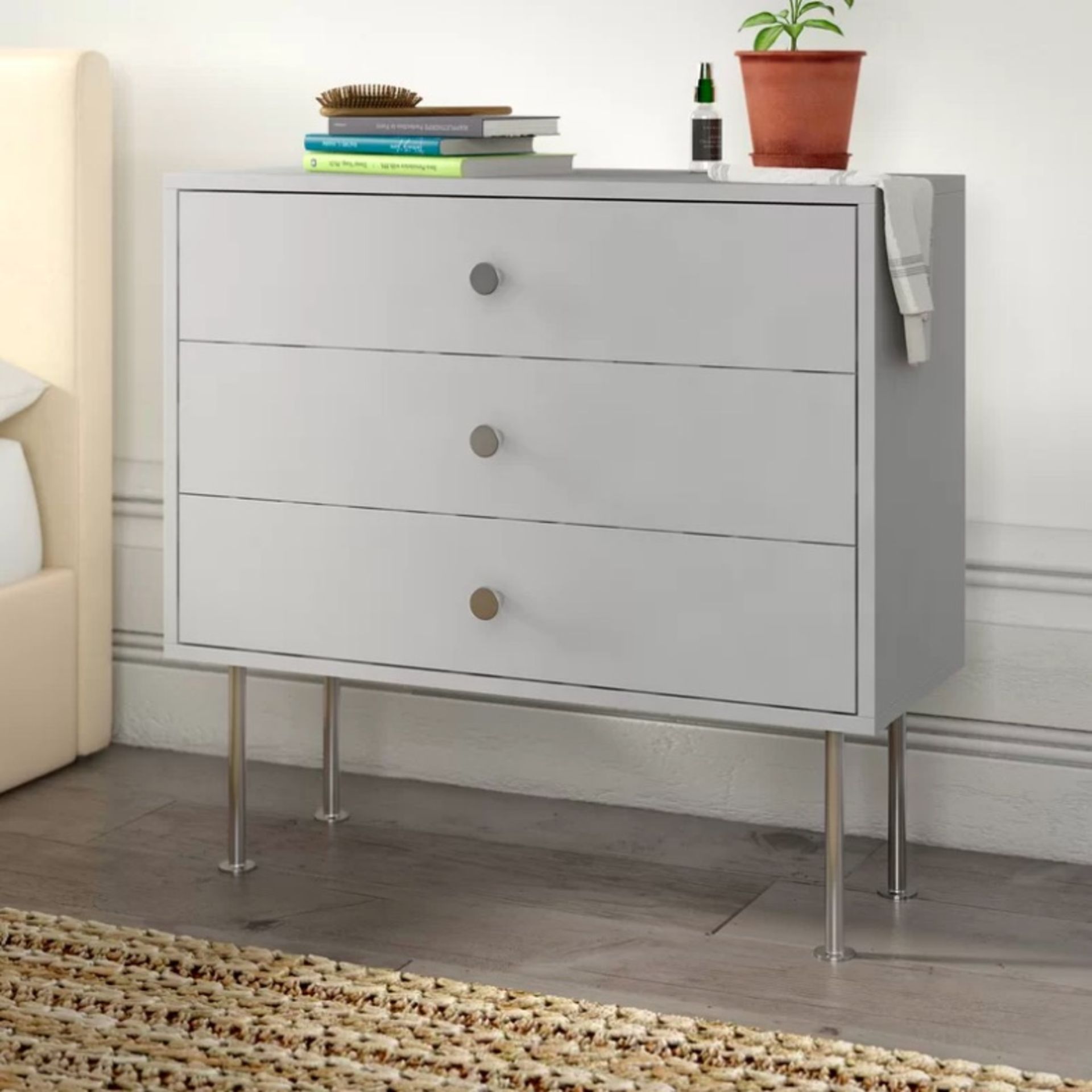 Elegant 3 Drawer Chest is a petite storage solution, perfectly made for small items like pieces of
