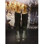 Objets Art Leather Riding Boots With Boot Trees