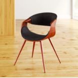 Walnut Dining Chair Decorate your modern dining and kitchen with this Upholstered Dining Chair. It's