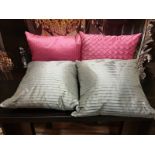 Various Cushions As Found X 4 Pink And Grey