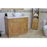 Lanes Solid Oak 1000mm Free-Standing Vanity UnitThis product is designed handcrafted beautiful