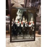 Changing Of The Guard Horse Framed Art Print In Dark Wooden Frame 80 X 106cm
