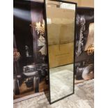 Black Framed Floor Standing Rectangular Mirror 60 X 180cm