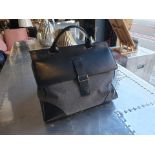 Mark Guisti Milano Briefcase Black & Grey The Milano Leather Briefcase Is A Practical And Stylish