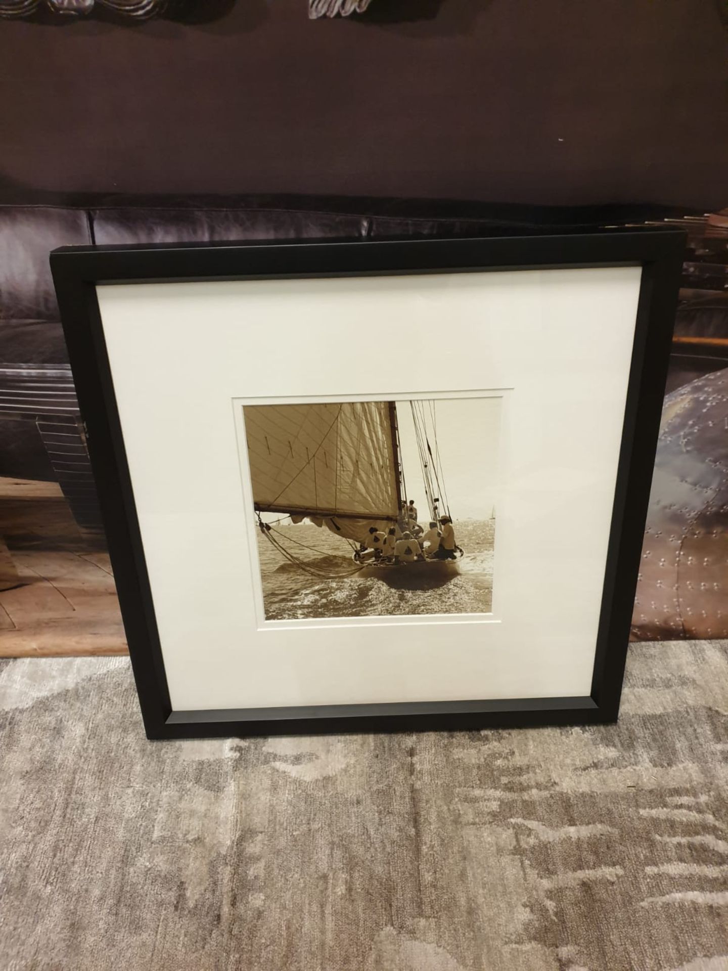 Yacht Wind Sail Framed Art Print 54 X 105cm