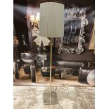 Heathfeild And Co Adjustable Chrome Floor Lamp With Grey Shade 27 X 156