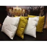 Various Cushions As Found X 4 White And Gold