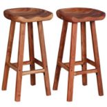A pair of 76cm Bar Stool 2 X Stools Supplied Solid Oak 76cm Stools Inspired By Nature Herself 76cm H
