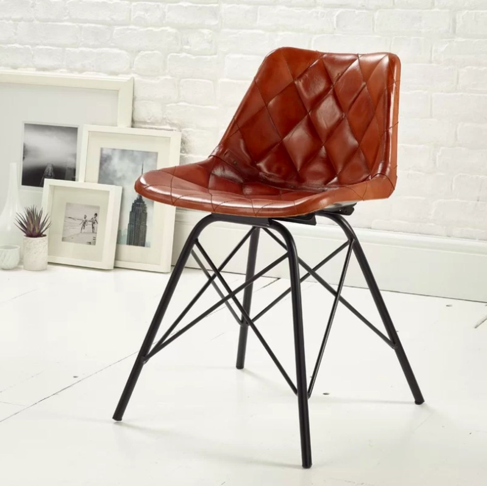 Rustic Genuine Leather Upholstered Dining Chair This Stunning Rustic Genuine Leather Upholstered